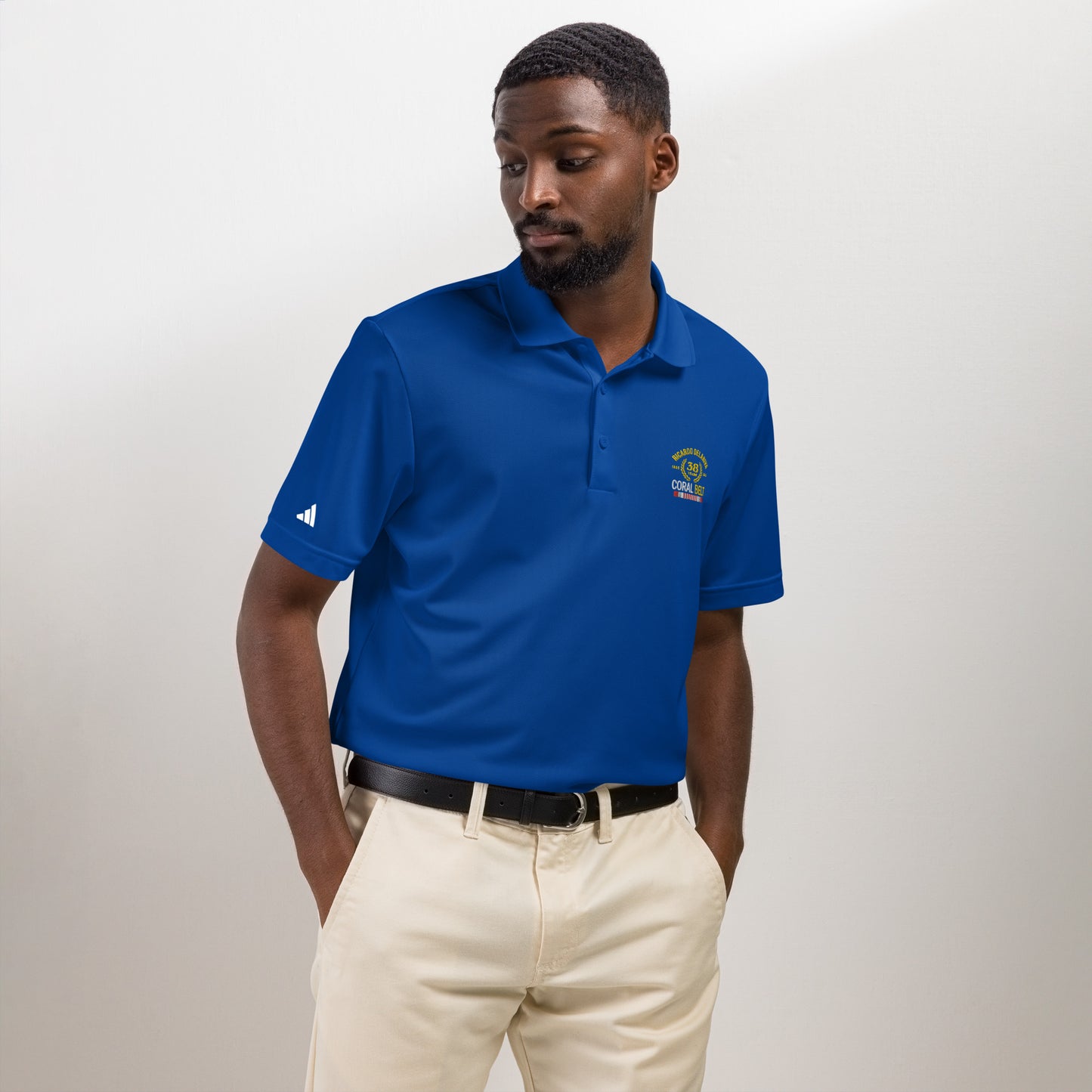 Adidas® Sport Polo Delariva's Coral Belt