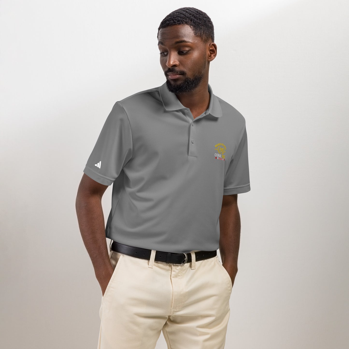 Adidas® Sport Polo Delariva's Coral Belt