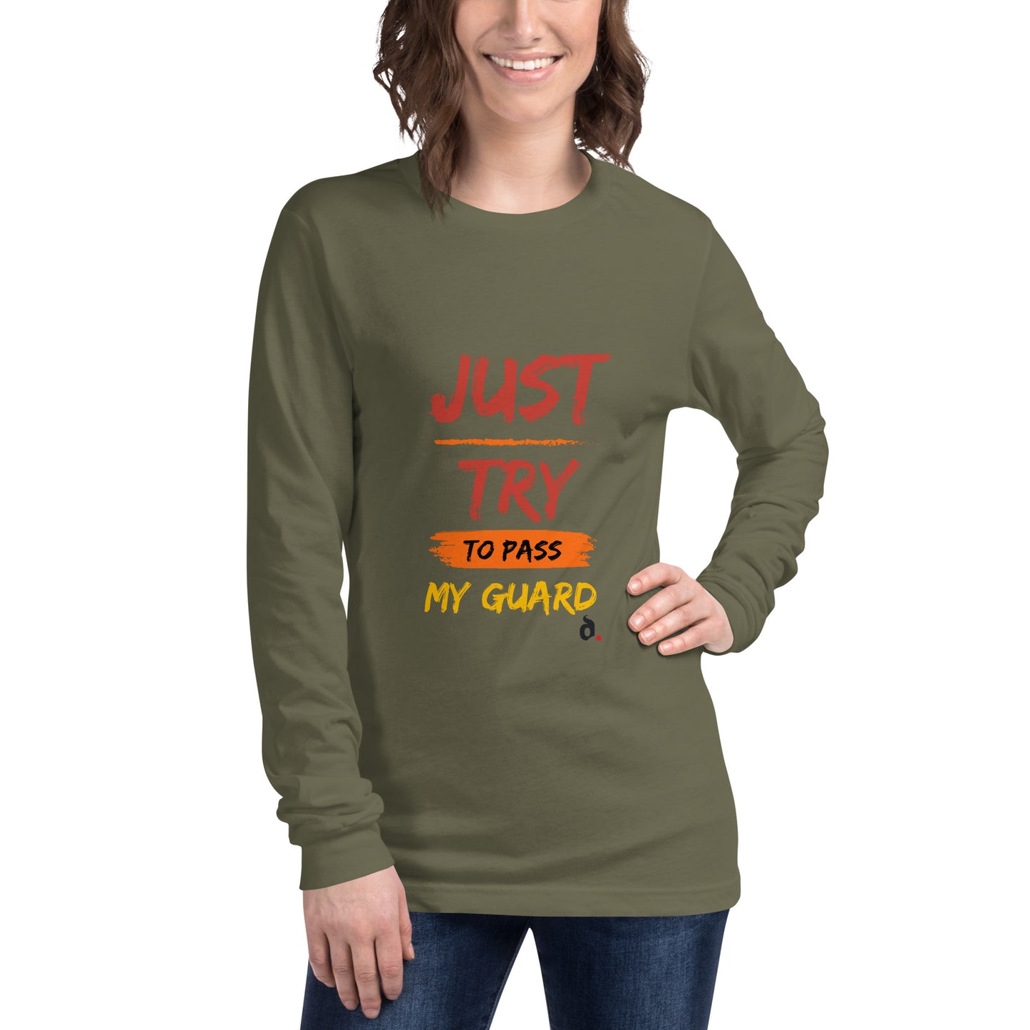 T-Shirt "Just Pass My Guard" Manga Longa Unissex