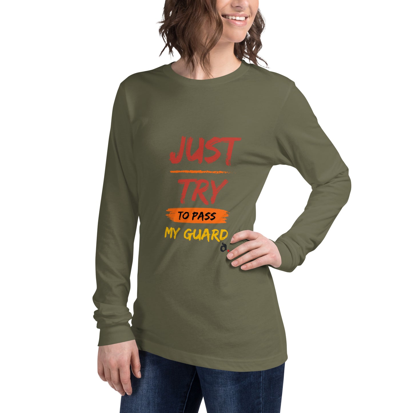 T-Shirt "Just Pass My Guard" Manga Longa Unissex