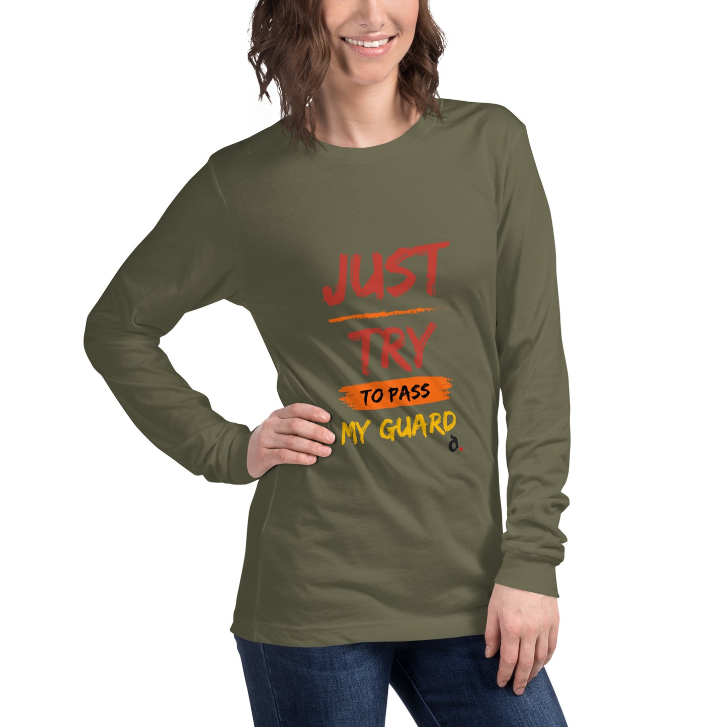T-Shirt "Just Pass My Guard" Manga Longa Unissex